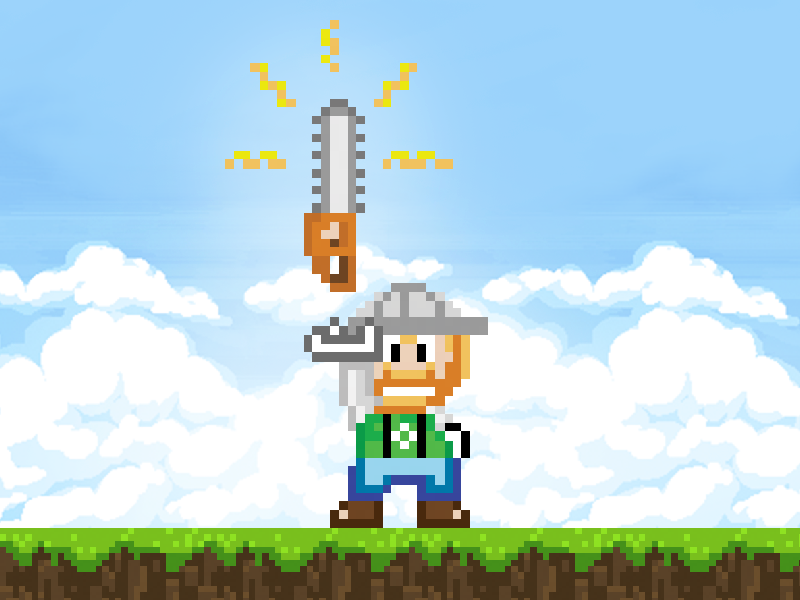 Timber Joey Video Game Sprite football soccer oregon portland sprite chainsaw timber joey portland timbers timbers pixel art video game