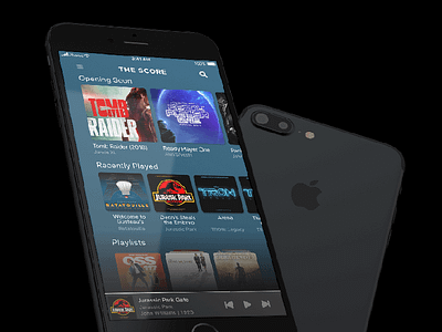 The Score - Movie Discovery via Scores and Soundtracks app app design ios iphone soundtracks tomb raider ui ux
