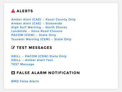 Hawaii Emergency Management Redesign alert hawaii missile alert typography ui ux web design