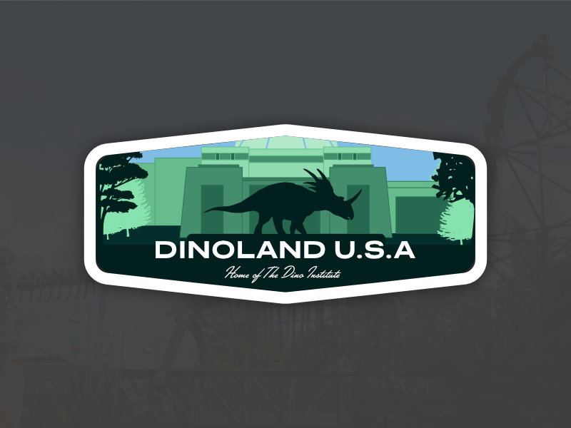 Animal Kingdom Badge – Dinoland U.S.A. by Josiah DePaoli on Dribbble