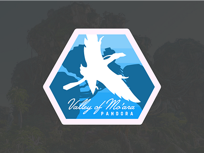 Animal Kingdom Badge – Pandora: The World of Avatar animal kingdom avatar badge banshee disney disneys animal kingdom pandora sticker valley of moara