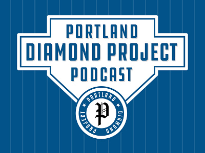 Portland Diamond Project Podcast Art affinity affinity designer baseball blue logo pdx pinstripe podcast podcast art podcast cover podcast logo podcasting portland vector