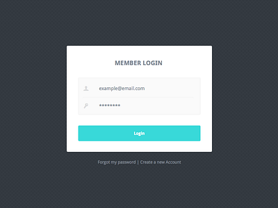 Web App Login flat login