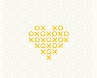 XO Heart illustration logo