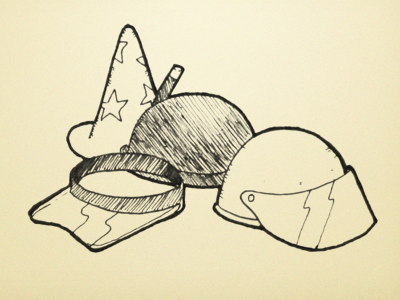 Slide drawing hats sketch slide