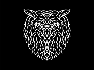 Nocturnal Lifestyle adventure animal animals character eye head holiday line line art monoline mountain nature nocturnal outdoor outline owl predator summer vacation wanderlust