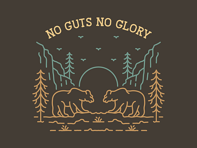 No Guts No Glory Wild Bear animal animals bear bears cute fauna forest grizzly grizzly bear jungle monline national park nature outdoors panda pet predators wild wilderness wildlife