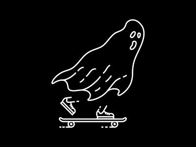 Ghost Skater adventure creepy dark dead death evil extreme ghost halloween horror monoline scary skateboard skateboarder skateboarding skater skeleteon skull spooky sports