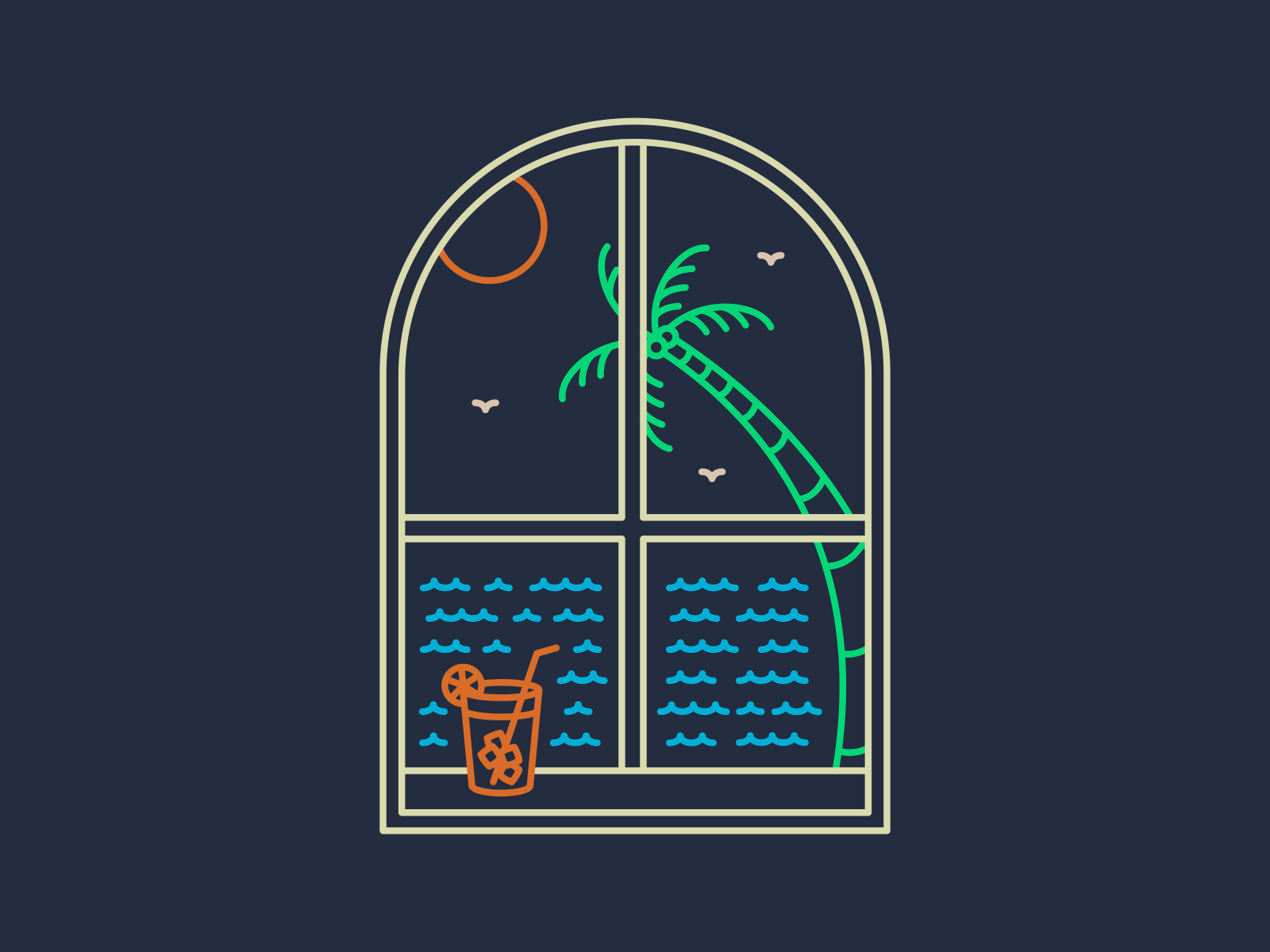 Summer Window by VEKTORKITA on Dribbble