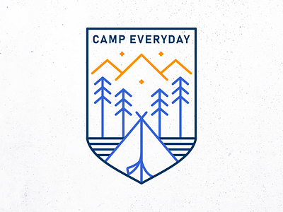 Camp Everyday 3 adventure camp campfire camping explore forest hiking holiday journey landscape logo mountain nature outdoor park summer travel trip vacation wild