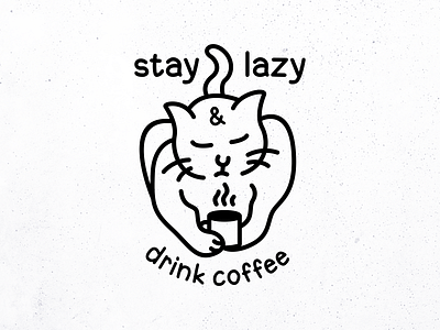 Lazy Cat Drink Coffee 3