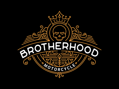 Brotherhood Motorcycle 2 abstract badge decoration decorative doodle element geometric geometry line lineart mandala monoline ornament outline pattern retro sacred tattoo triangle vintage