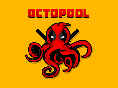 Octopool animal avengers deadpool heroes justice octopus vector