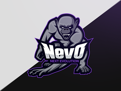 Nevo branding esports gaming logo mascot monkey