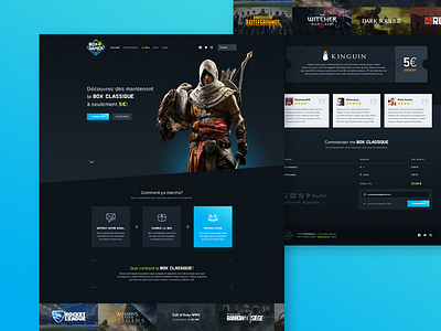 Box4Gamer game gaming interface landing ui ux web webdesign website