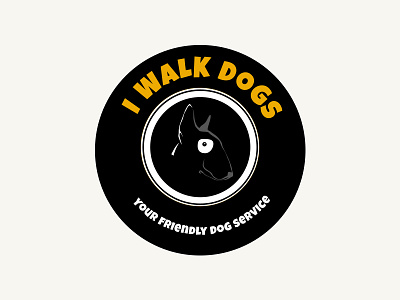 I walk dogs logo design illustrator logo logodesign vector