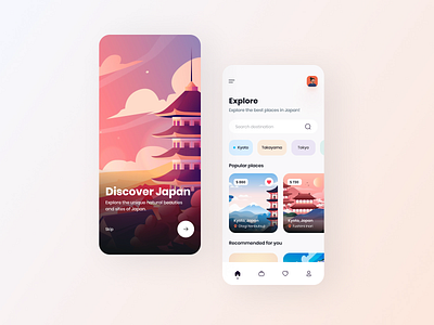 Travelling app - concept