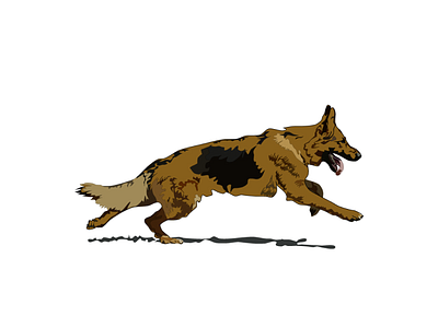 German Shepherd design dog dog illustration illustration vector