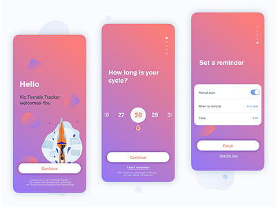 Period Tracker App - Onboarding