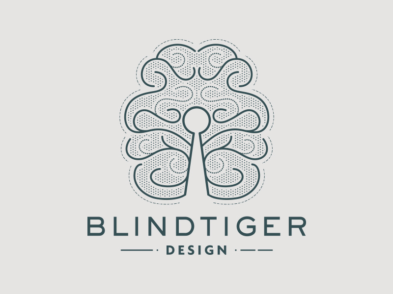 Blindtiger Mb Logo logo keyhole brain