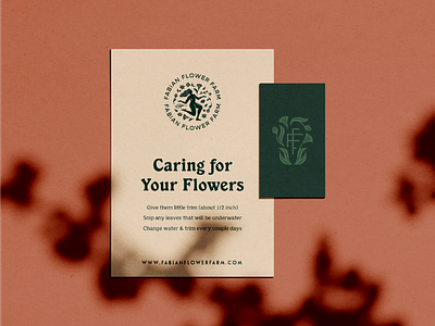 FFF Stationery branding female floral florist flower farm garden identity illustration logo washington state