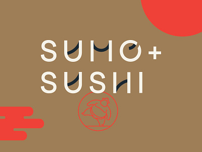 sumo + sushi logo concept icon japanese logo sumo sushi