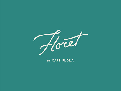 Floret branding cafe custom logo restaurant script type