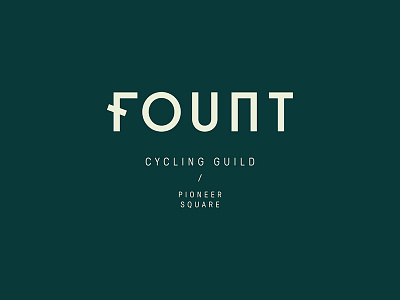 Fount Logo brand cycling identity logo pioneer square seattle