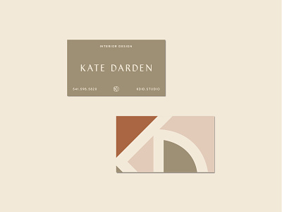 KDID Biz Cards branding business cards dusty colors geometric icon identity interior designer logo pattern