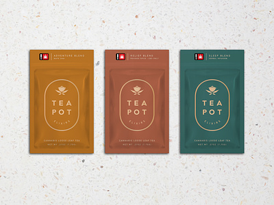TeaboxPacketLineup branding cannabis logo packaging tea