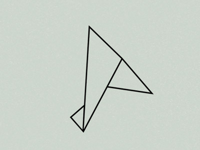 rejected mark geometric identity lines logo mark minimal origami