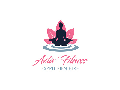 Activ Fitness Logo animation branding flat illustration logo typography