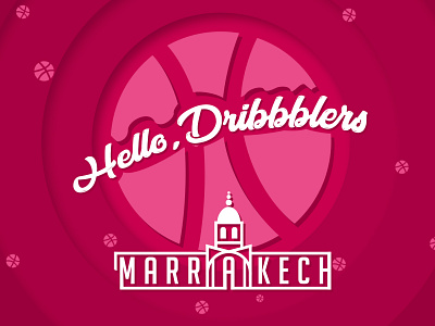 Hello, dribblers animation branding design flat icon illustration lettering logo typography vector