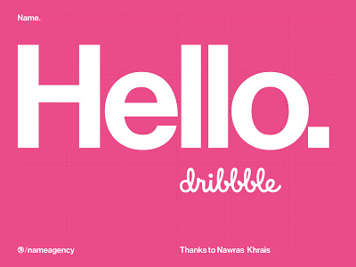 Name. Hello Dribbble. argentina brand branding design dribbble firstshot hellodribbble nameagency swiss thanks