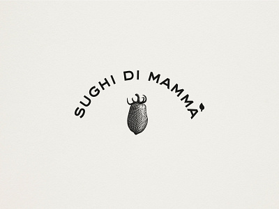 Sughi di Mammà brand branding design engraving etching illustration logo tomato sauce tomatoes
