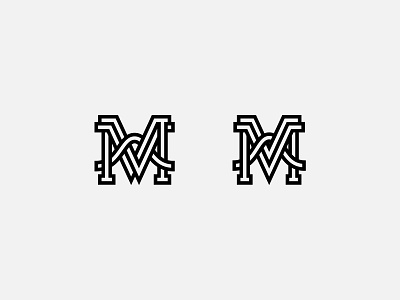 Mv Monogram branding design logo m monogram typography v