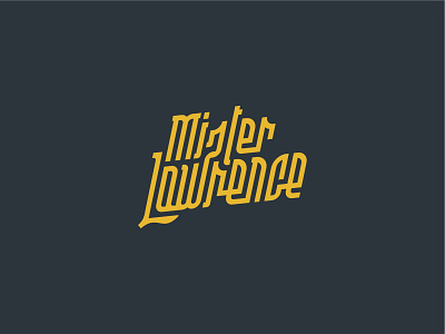 Mr Lawrence blue brand branding design illustrator logo logotype script typography