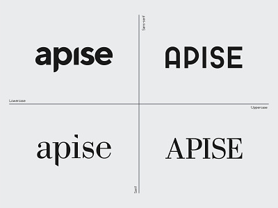 Apise brand branding design design process furniture illustrator logo logotype lowercase san serif serif typography uppercase