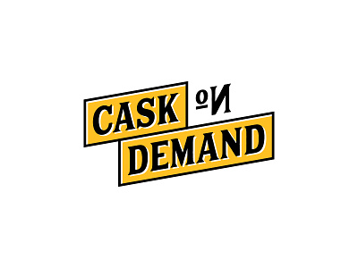 Cask on Demand banner brand branding cask design logo sale whisky yellow