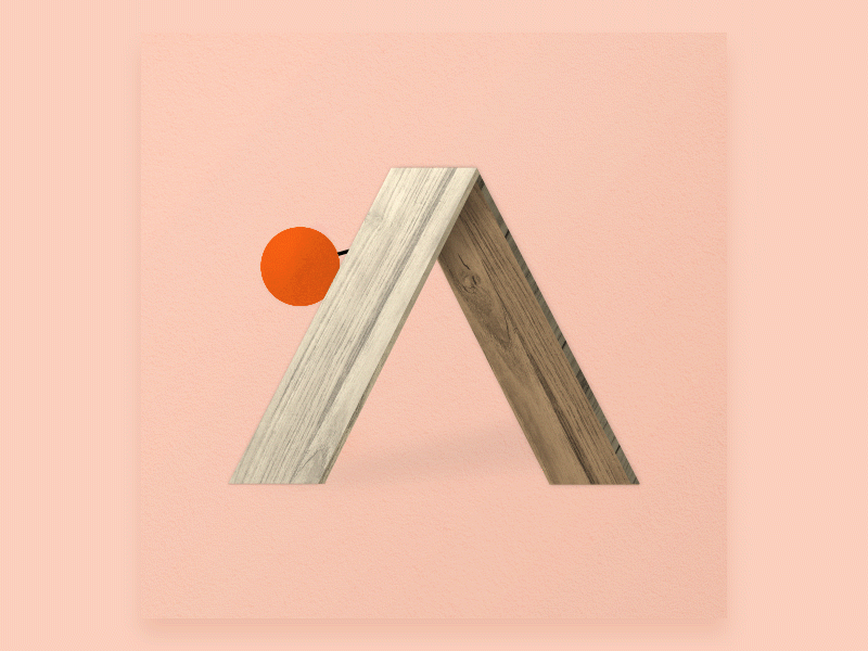 Letter A 36 Days of Type 2020 36daysoftype 36daysoftype07 a echo motion pink pinkish wood