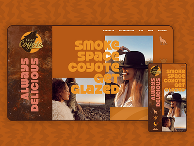 Experimental Landing Page banner cannabis galaxy glaze joint shot smoke space ui web website website concept website design