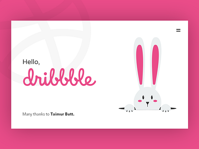 Hello Dribbble! debut shot