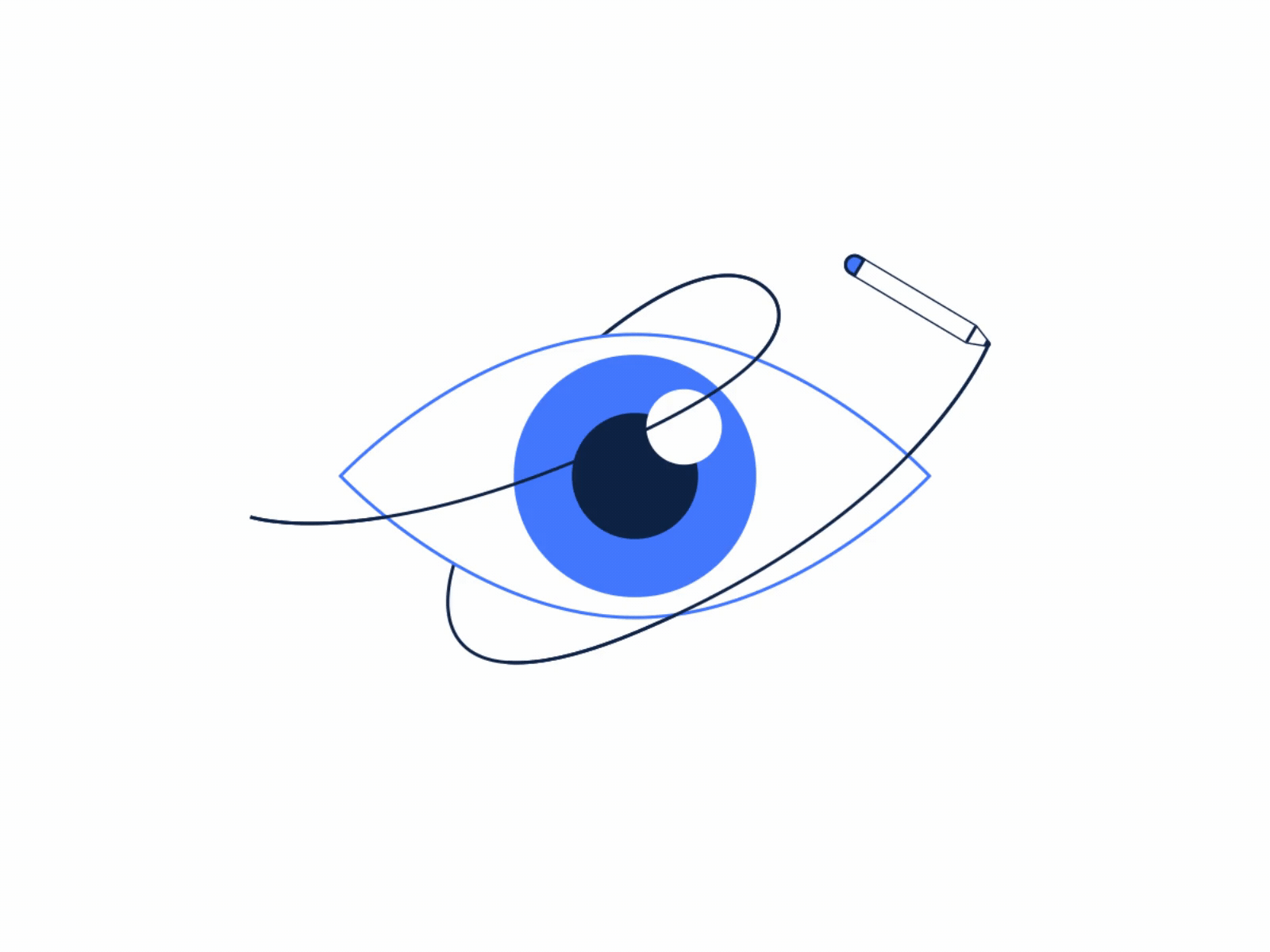 Vision & Sketch 2d adobe after effects after effects animation eye logo logo animation minimal motion motion design motion graphics process sketch sketching work in progress