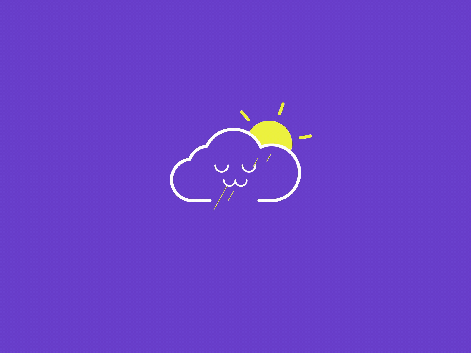 Sunny Day 2d after effects animation chill chilli cloud clouds cloudy design emoji friend icon icons illustration minimal motion rays sun sunny ui
