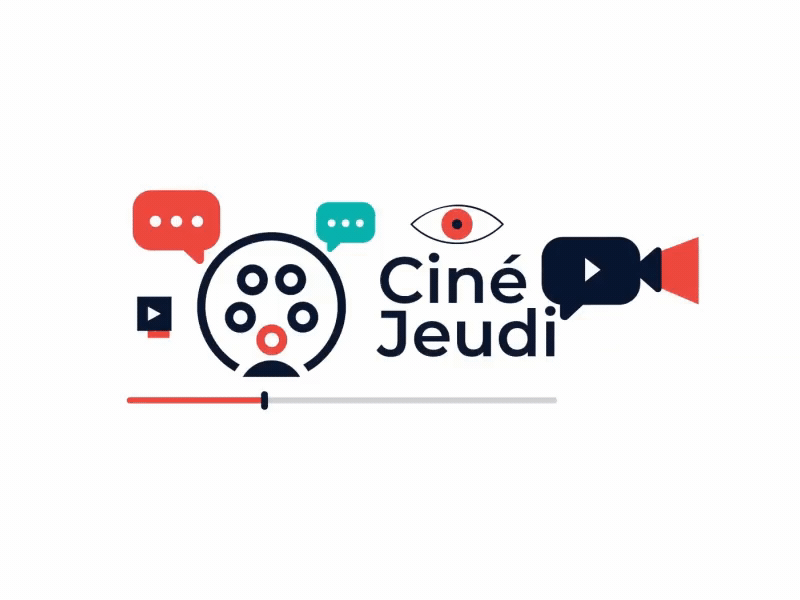 L'blend - Ciné Jeudi 2d after effects animation cinema criticism critique eye film logo animation loop minimal motion motion design motion graphics review videos watch watching youtube