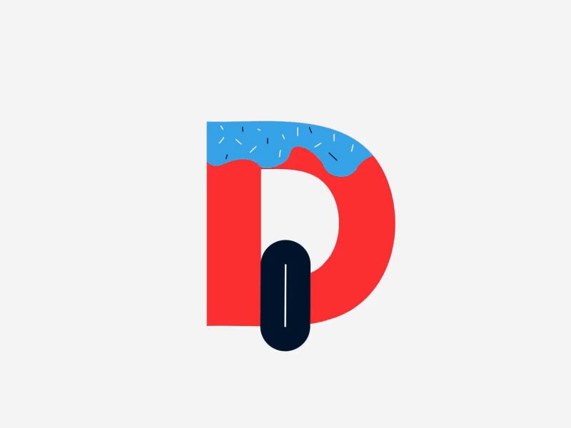 Letter D - 36 Days Of Type 2d 36days 36daysoftype abstract after effects animation fake 3d food minimal morphing motion motion design motion graphics tongue transition type