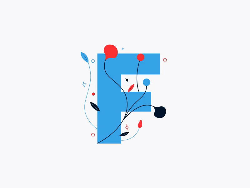 Letter F - 36 Days Of Type 2d 36days 36daysoftype abstract after effects animation fake 3d floral infinite minimal morphing motion motion design motion graphics transition type