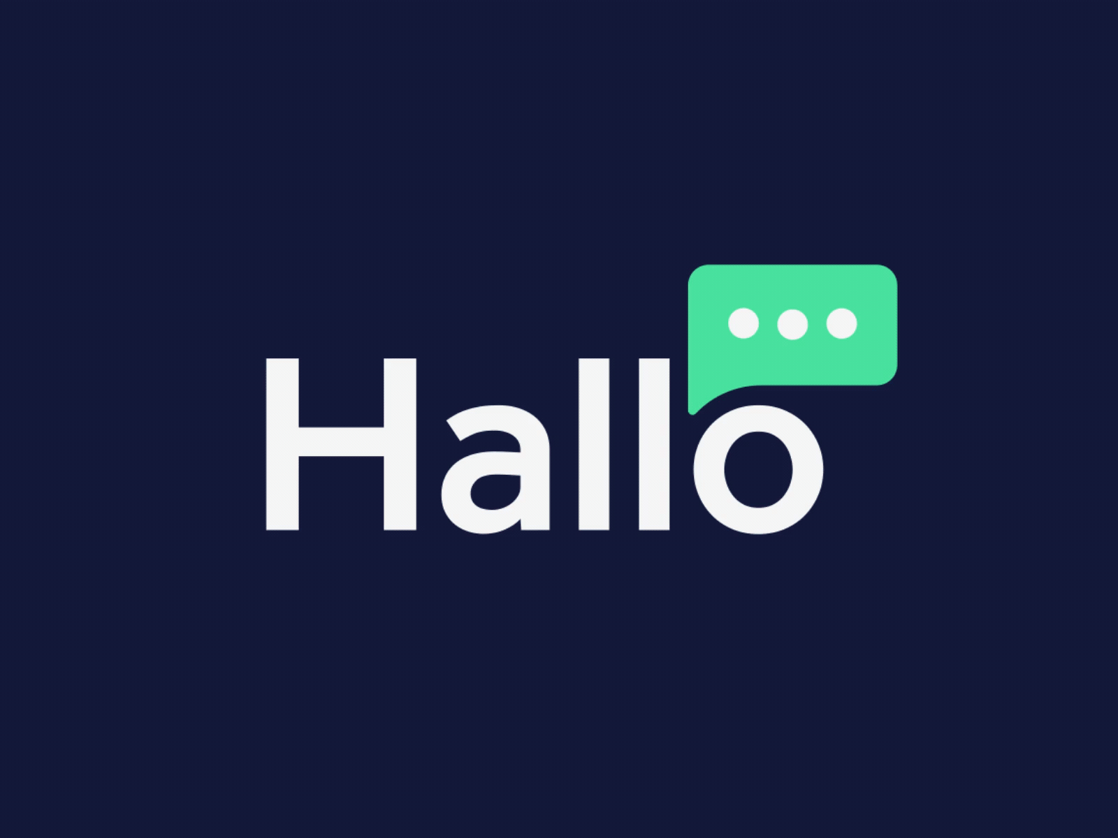 Hallo - Messaging App | Logo Animation animated logo animation call chat icon logo logo animation messaging minimal typing video