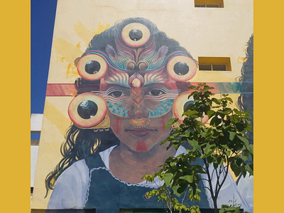 Animated Mural after effects animated eyes mural real footage street art tracking vr wall