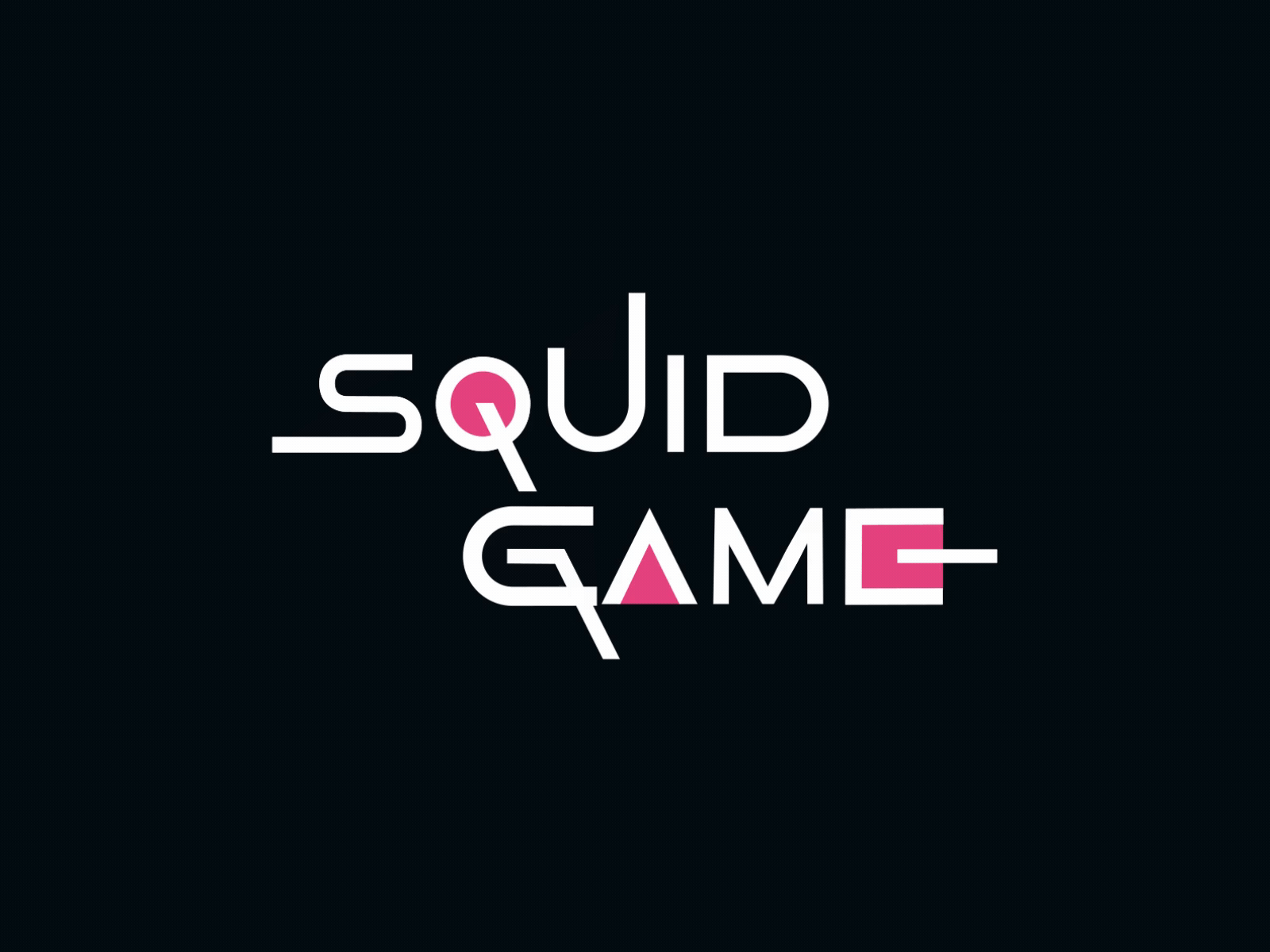 Squid Game - Animated English Title 2d animated title animation english title game horror intro motion motion design motion graphics netflix series squid squid game